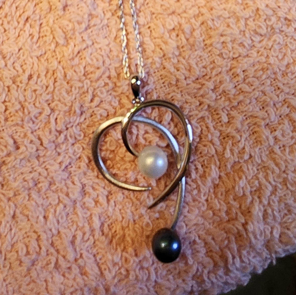 Intertwined heart necklace
